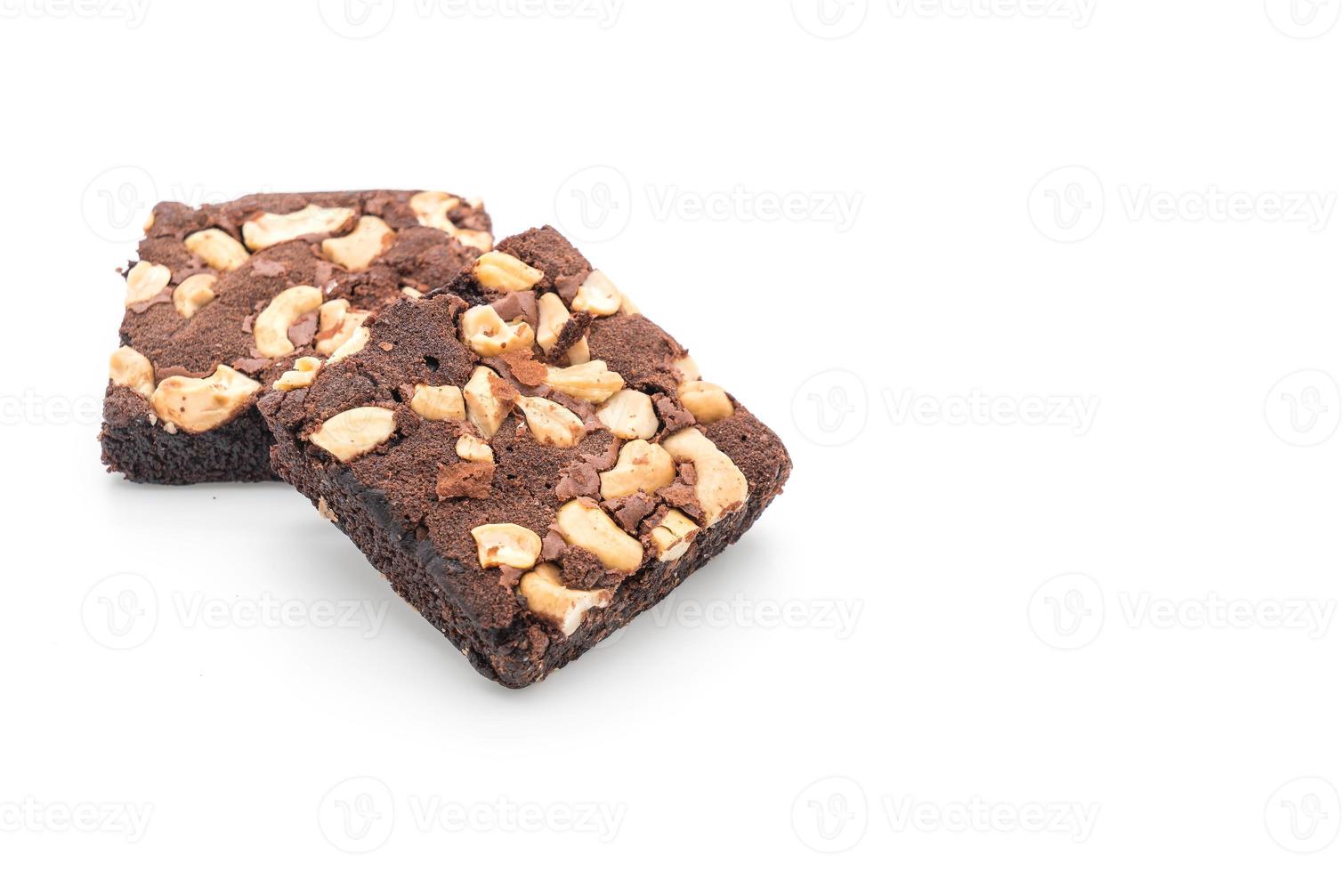 chocolade brownies op witte achtergrond foto