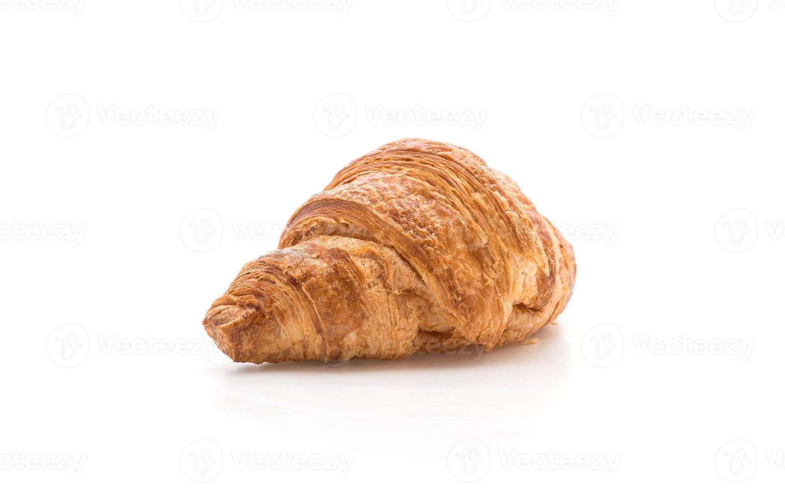 boter croissant op witte achtergrond foto