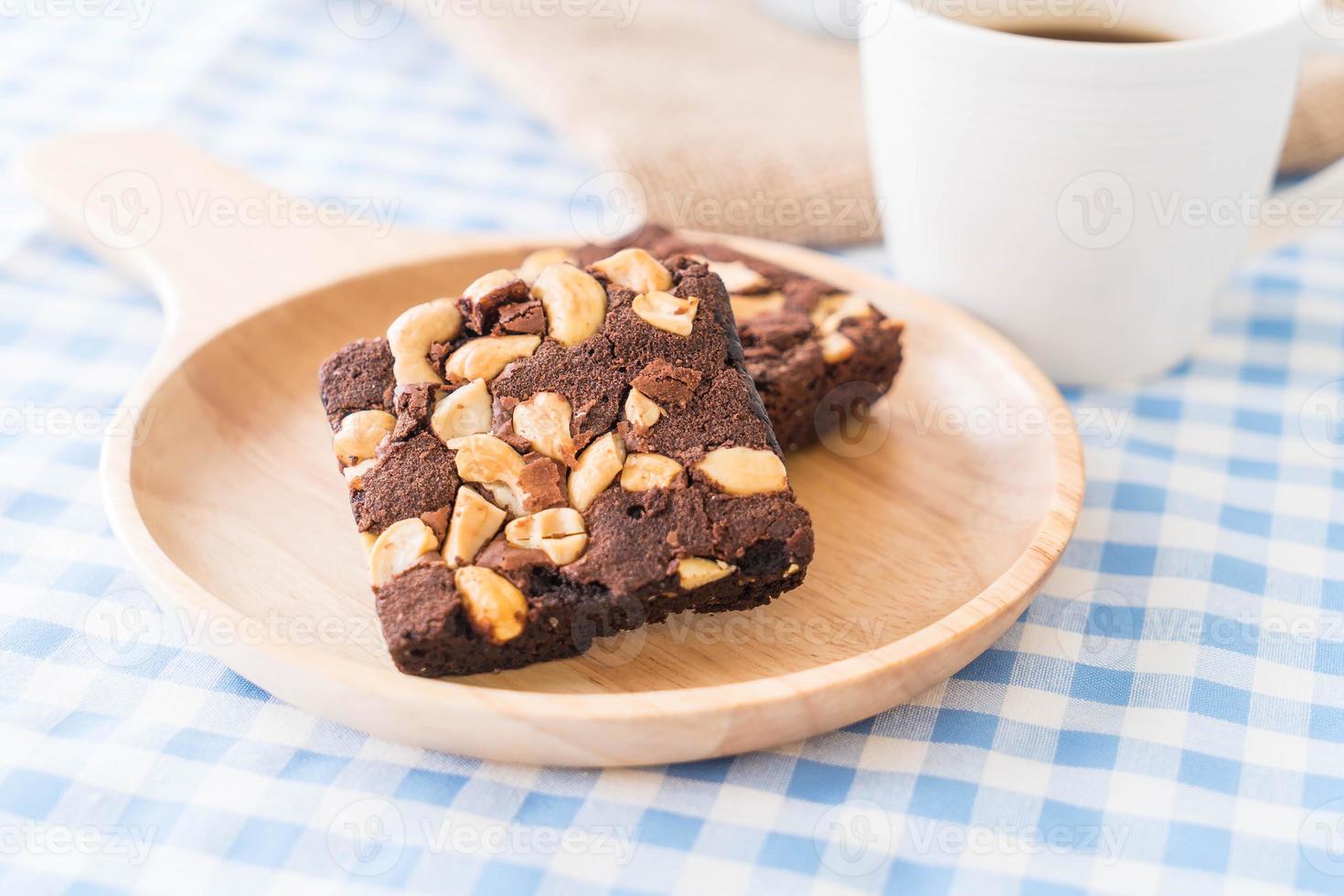 chocolade brownies op tafel foto