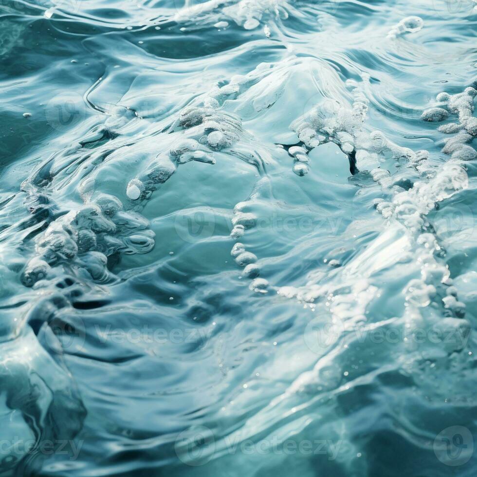 antenne visie naar oceaan golven. blauw water, de zee achtergrond, ai generatief foto