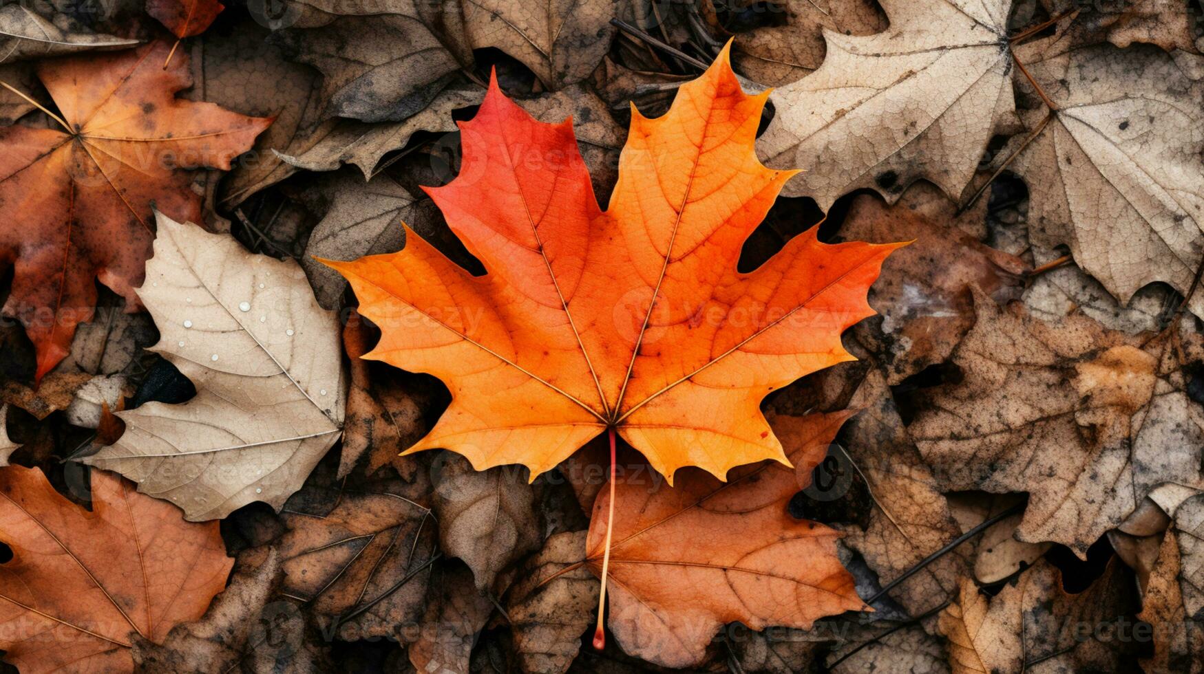 kleurrijk herfst bladeren achtergrond, veelkleurig esdoorn- bladeren achtergrond. hoog kwaliteit resolutie afbeelding, ai generatief foto