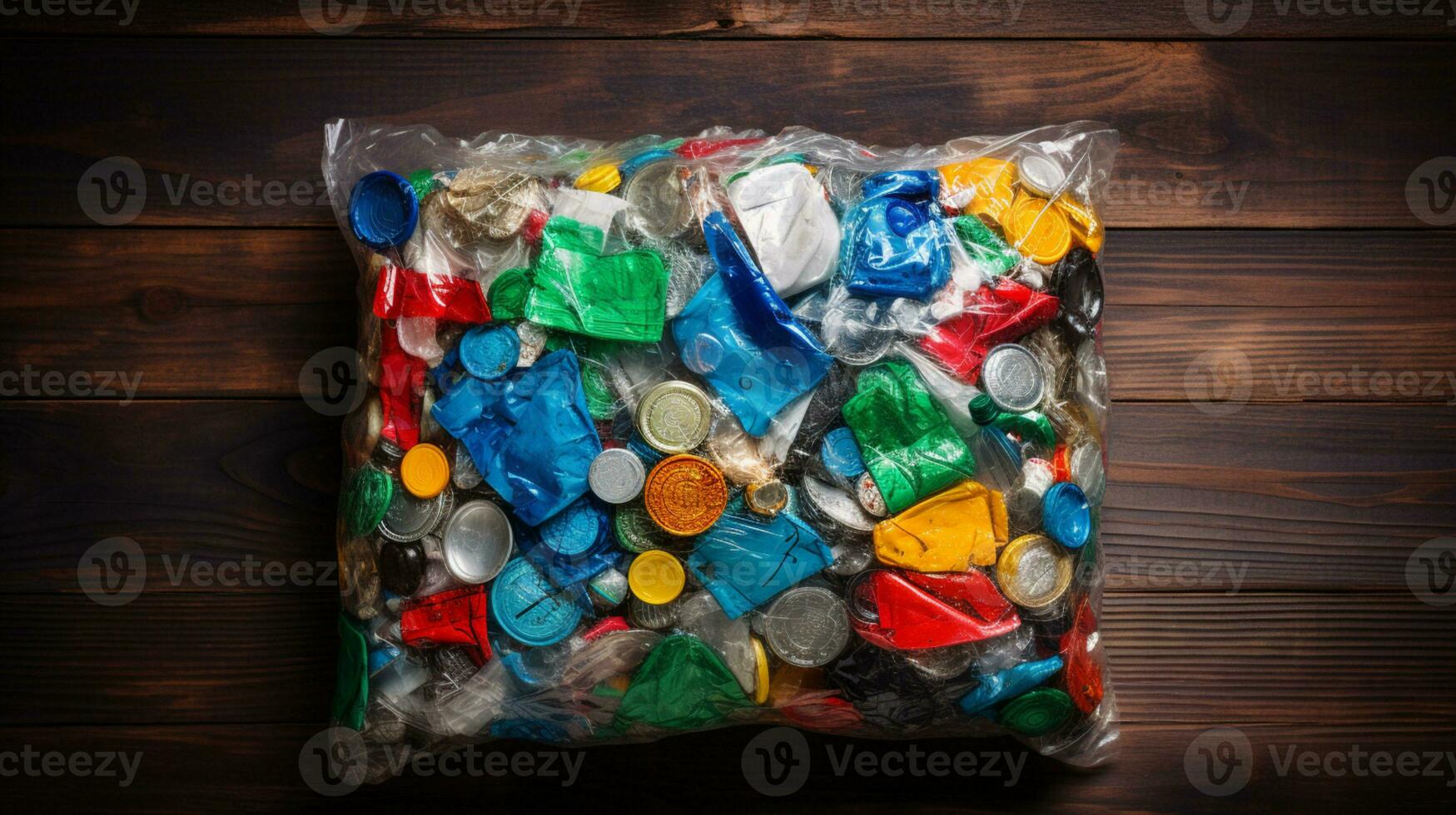 plastic verspilling vuilnis gebruikt fles, ai generatief foto