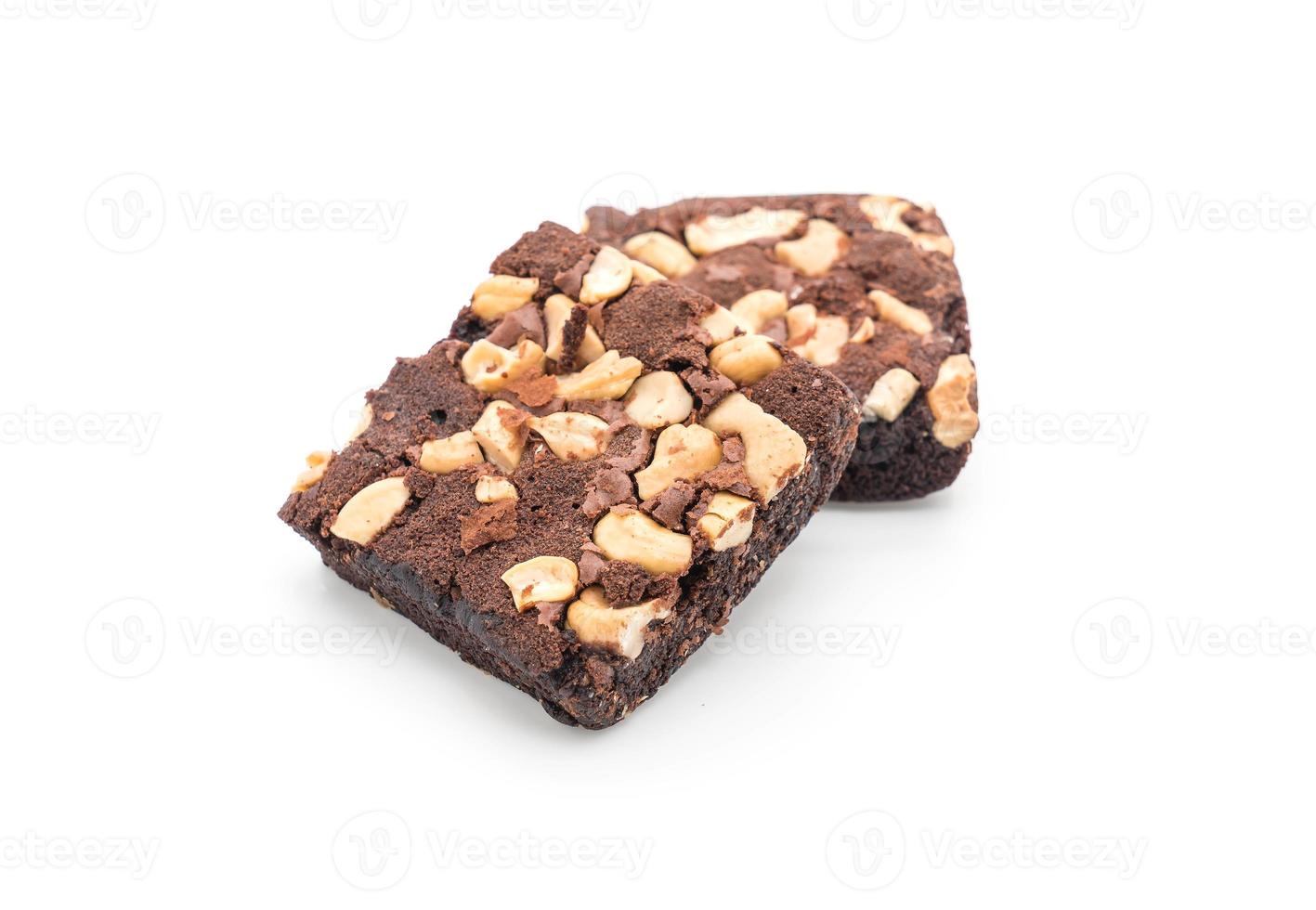 chocolade brownies op witte achtergrond foto