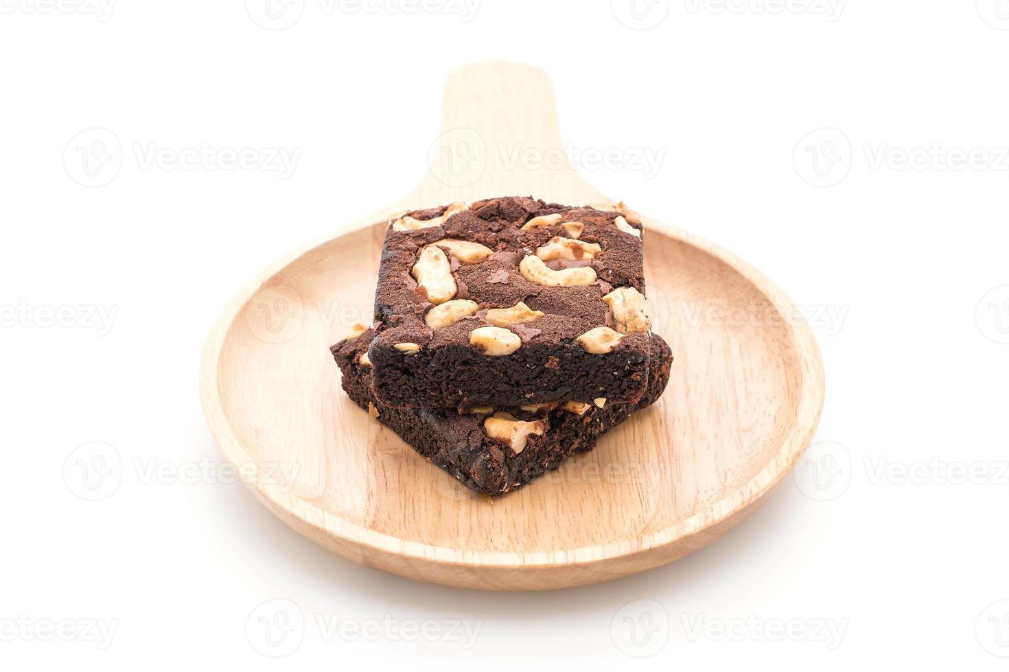 chocolade brownies op witte achtergrond foto