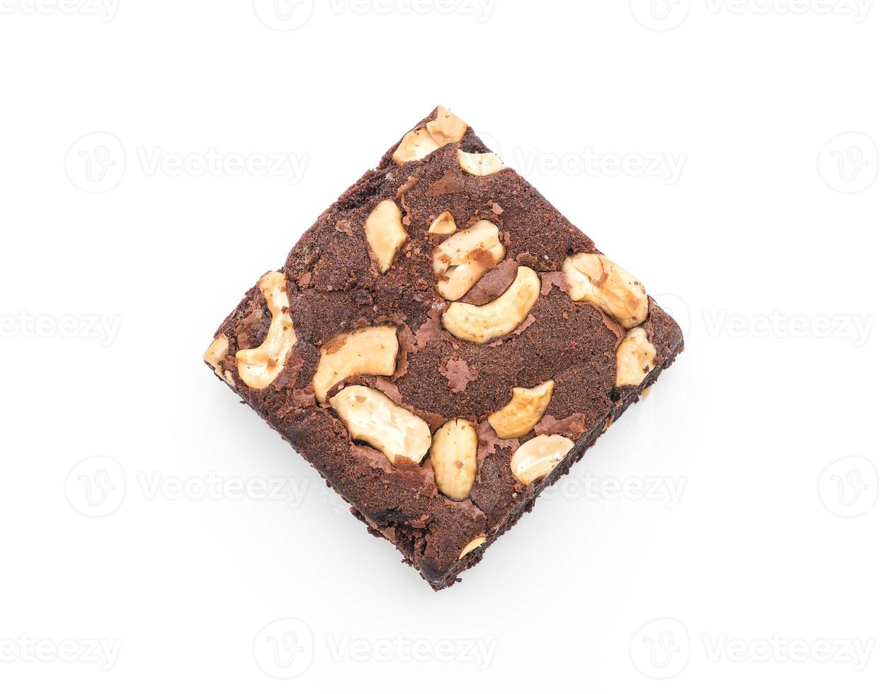 chocolade brownies op witte achtergrond foto