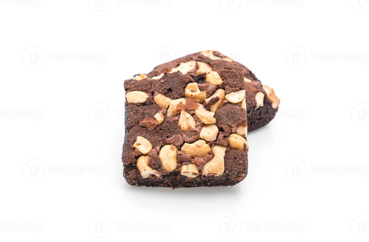 chocolade brownies op witte achtergrond foto