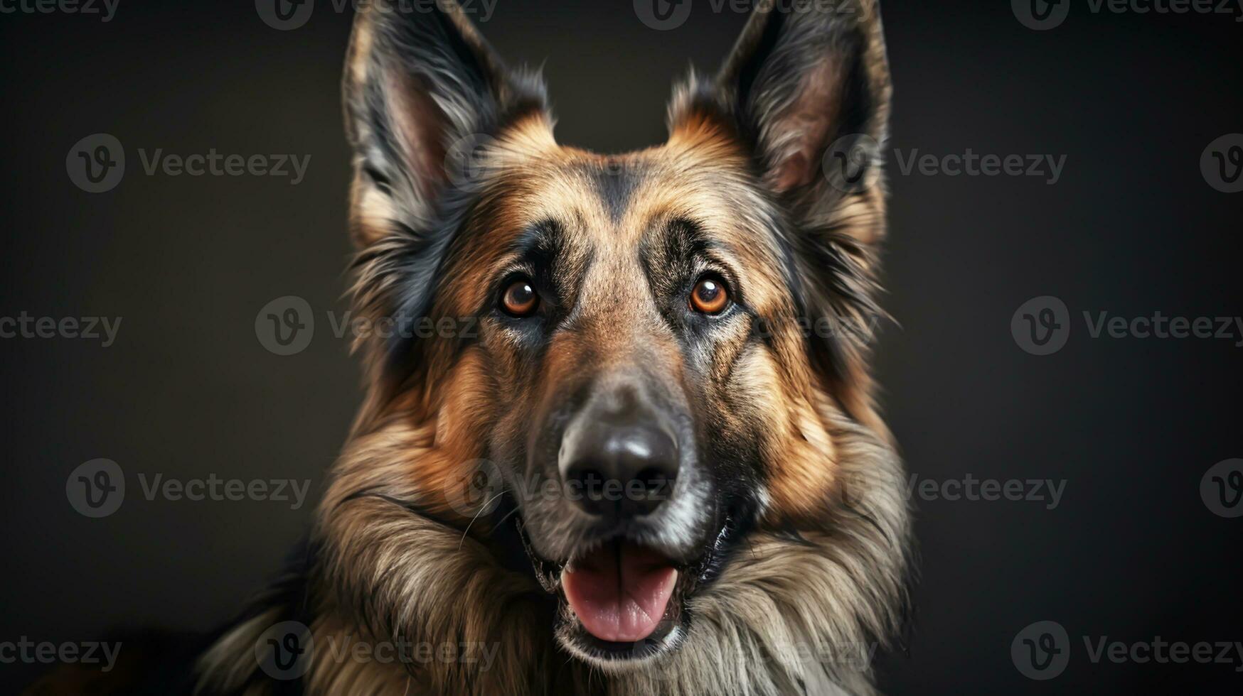 realistisch portret van Duitse herder hond. ai gegenereerd foto