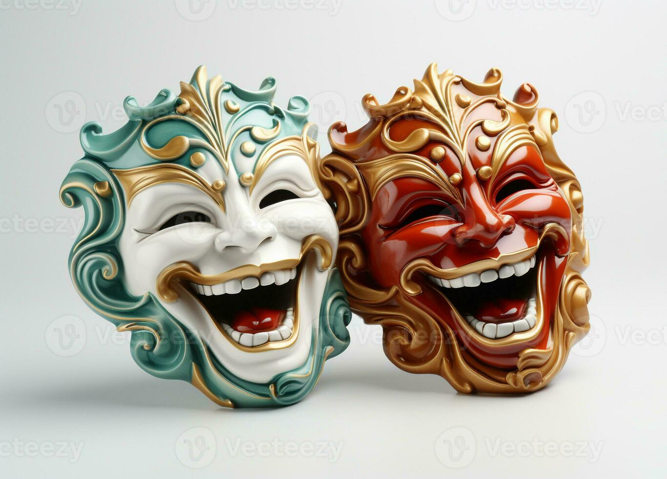 ai gegenereerd theater maskers foto