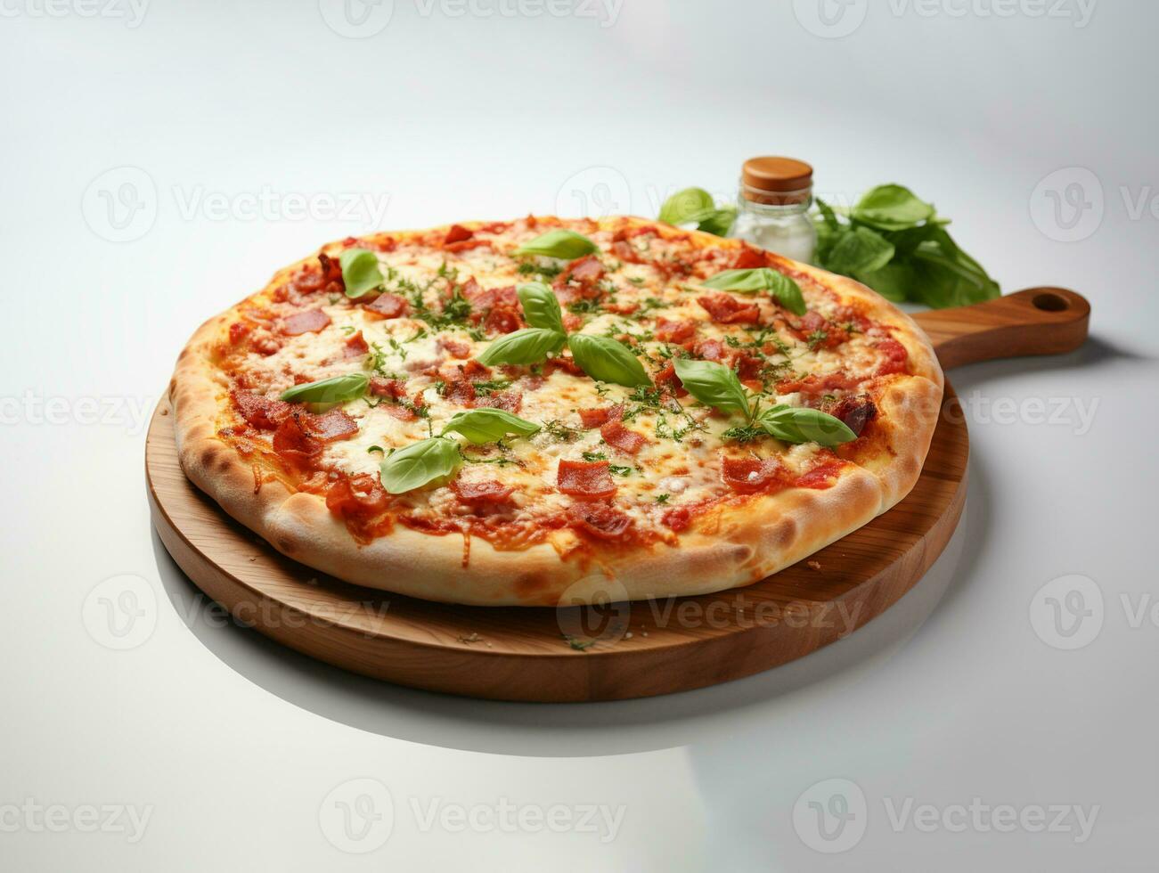 ai gegenereerd bedrieglijk Italiaans pizza Fast food foto wit achtergrond