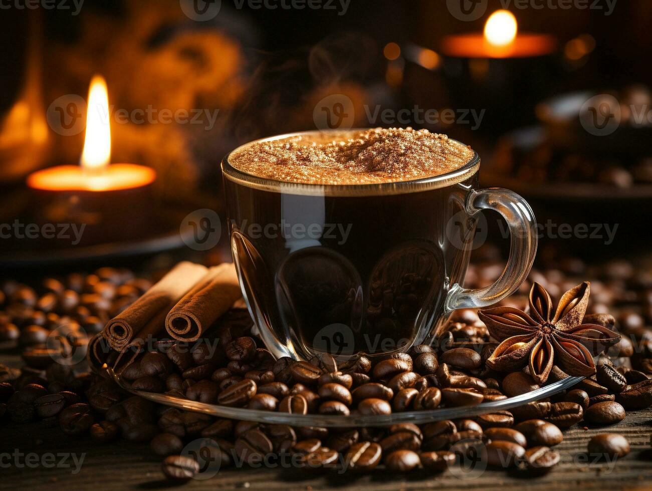 ai gegenereerd koffie koffie bonen achtergrond foto