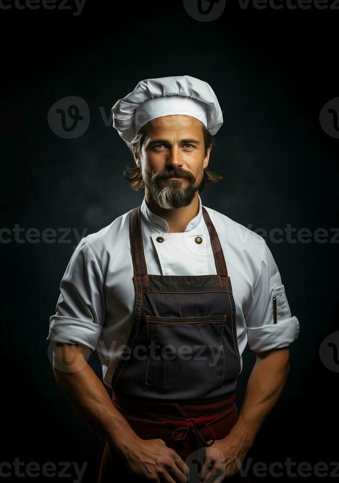 ai gegenereerd professioneel restaurant chef foto