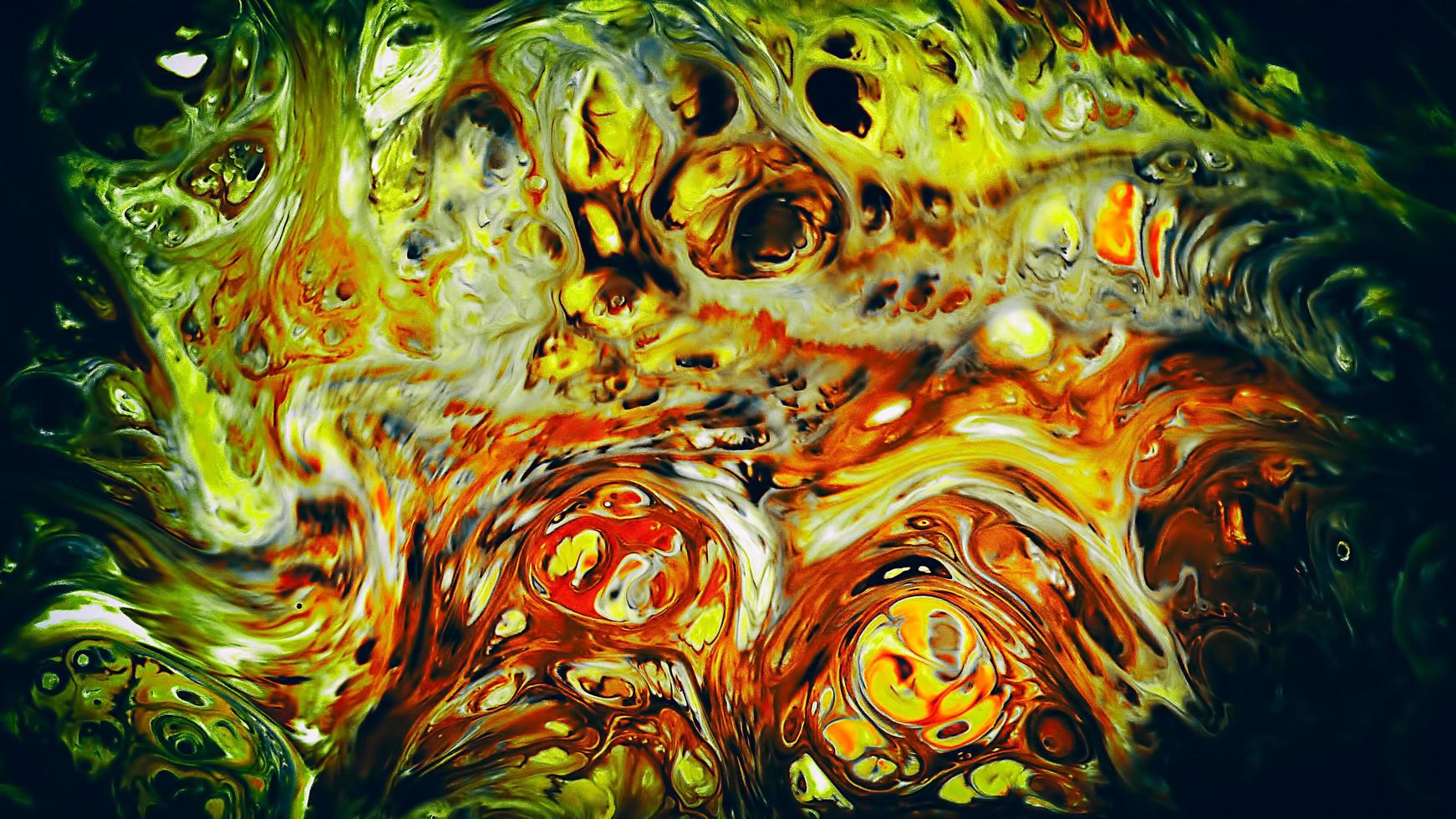 abstracte kwast inkt glad concept symmetrisch patroon foto