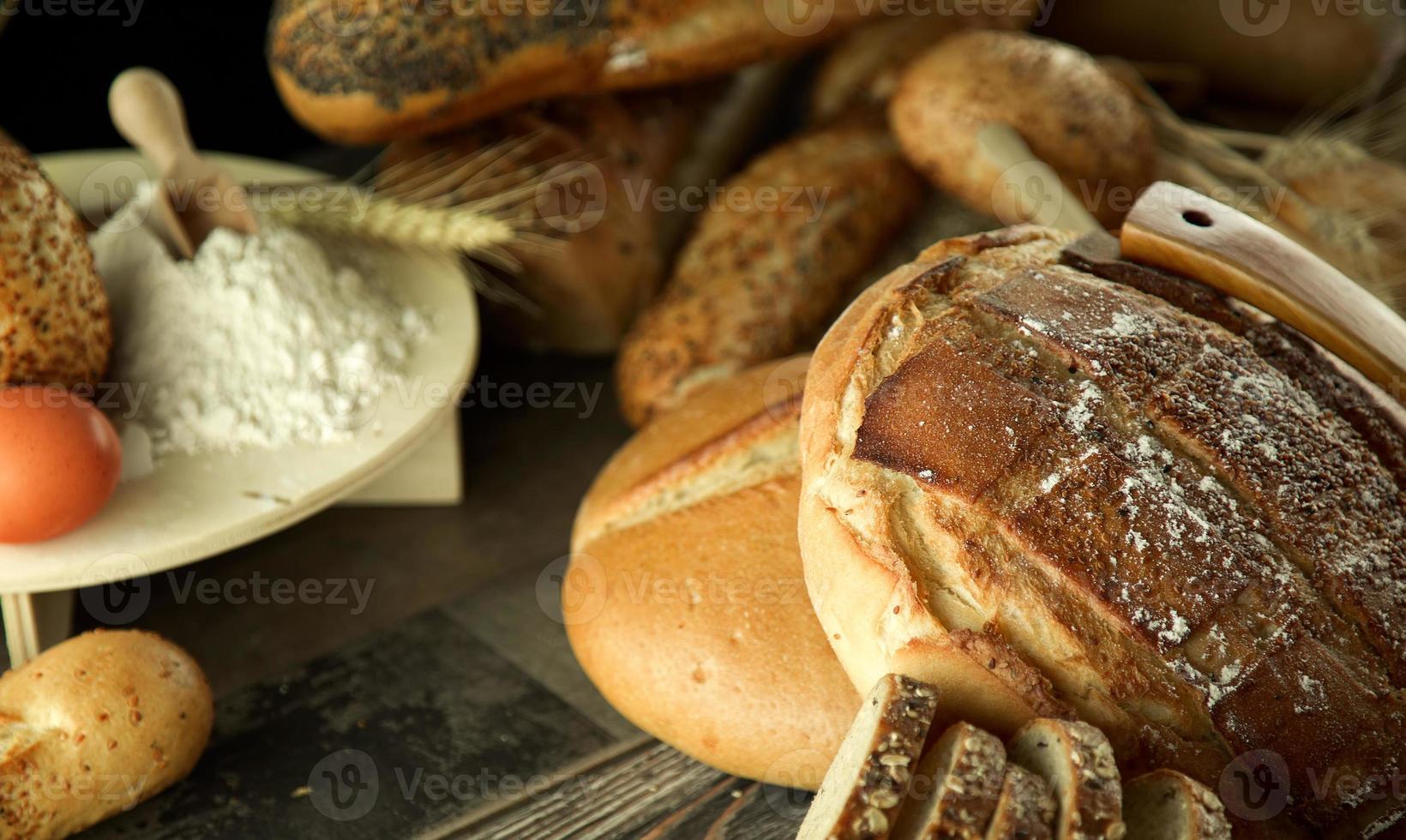 heerlijk vers brood eten concept foto