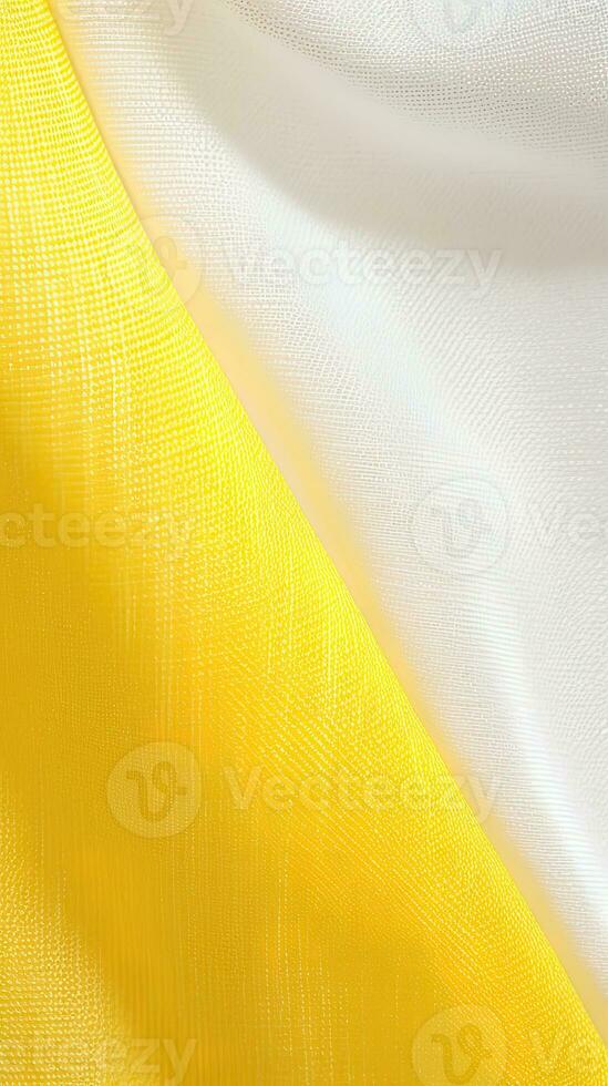 geel en wit gestreept kleding stof structuur achtergrond. ai gegenereerd foto