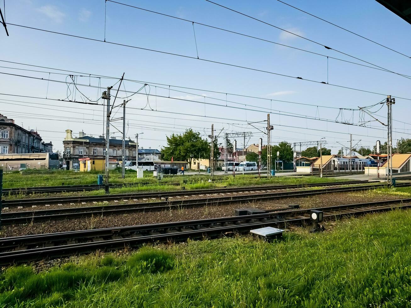 przemysl, Polen - 08.05.2023 spoorweg station in przemysl. przemysl, podkarpackie, Polen. foto