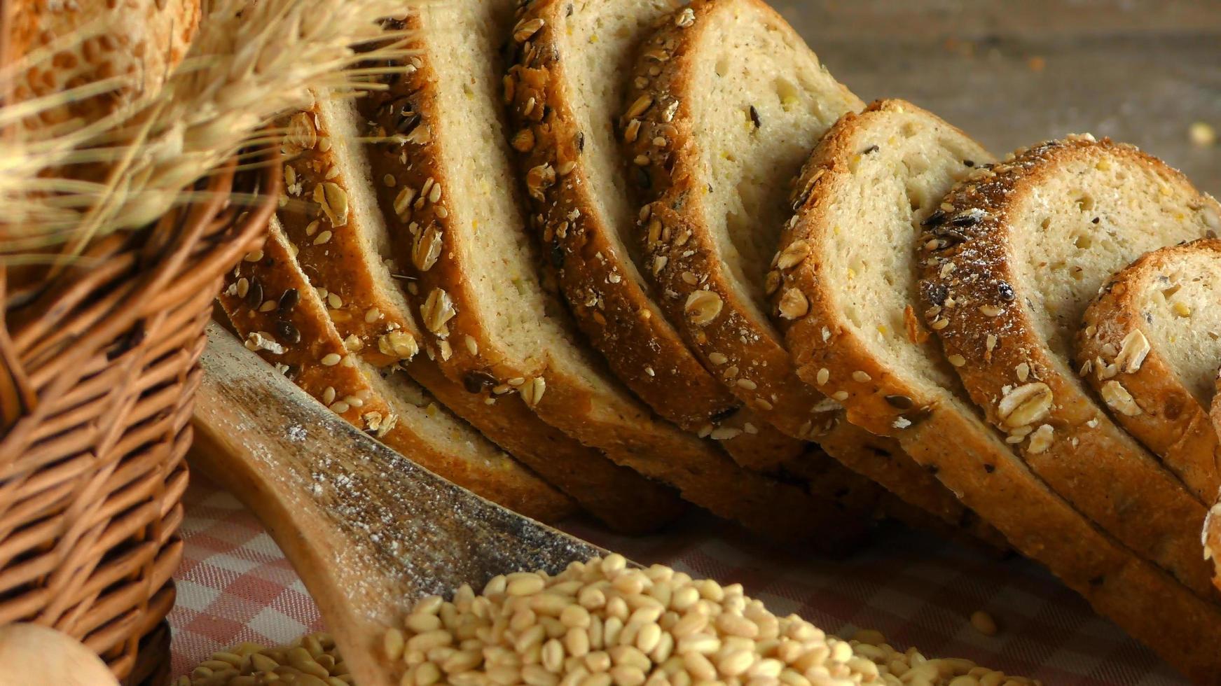 heerlijk vers brood eten concept foto