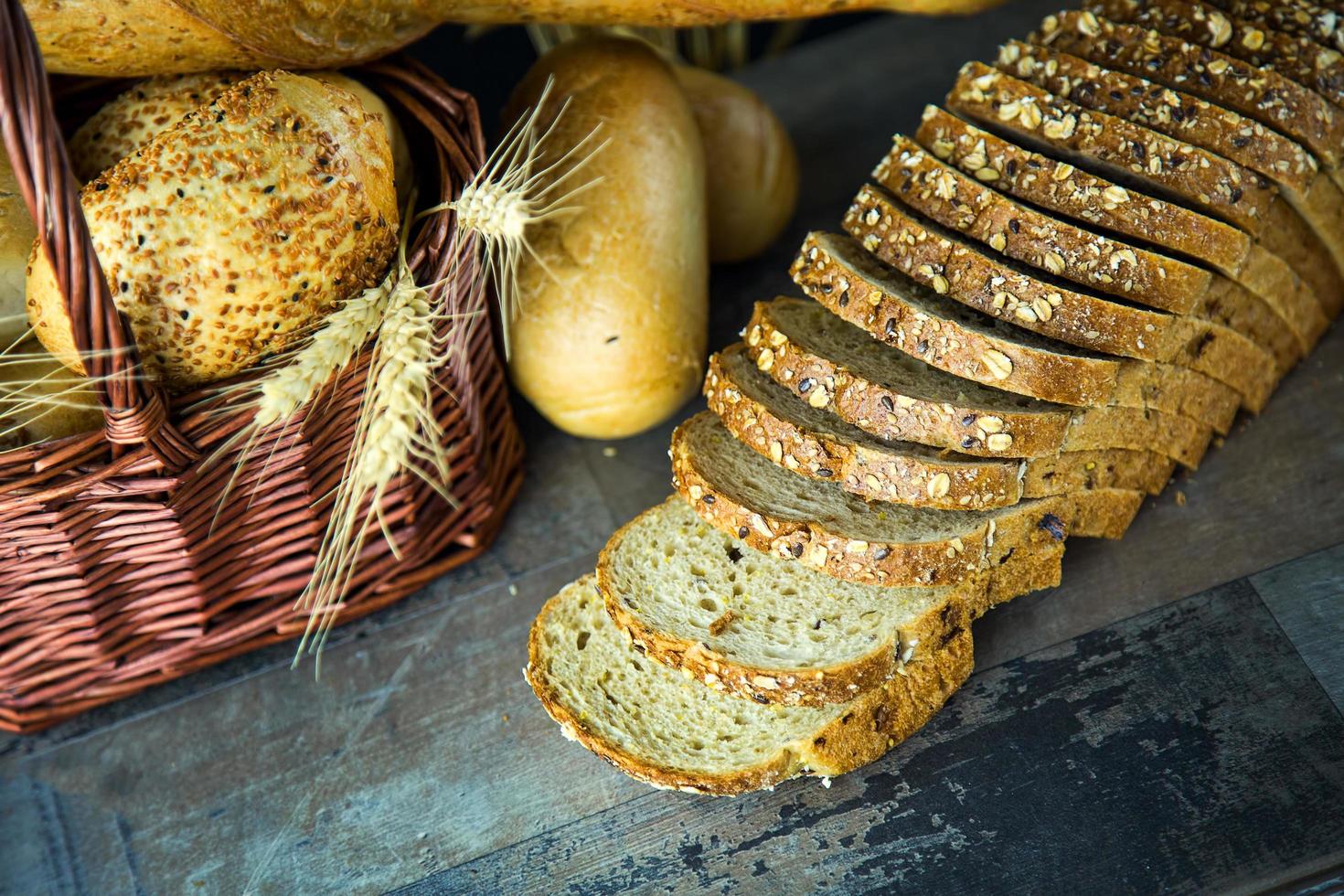 heerlijk vers brood eten concept foto