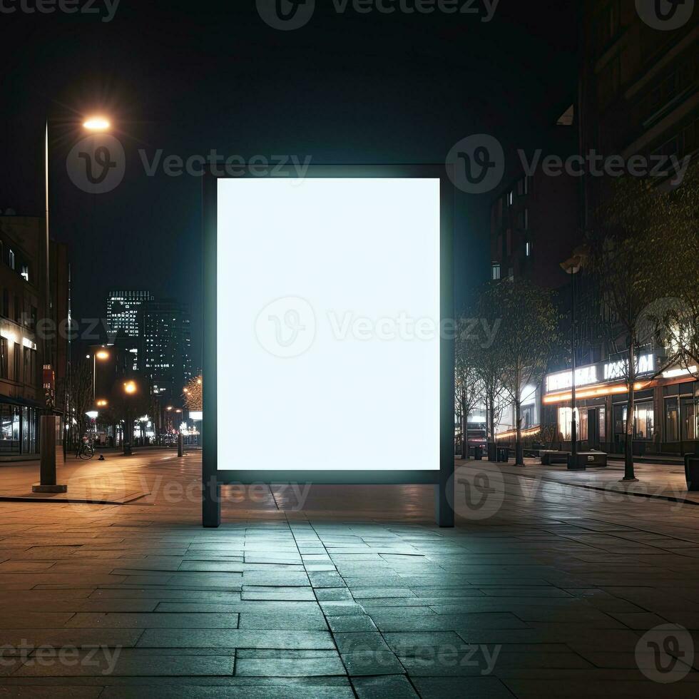 straat aanplakbord model, ai generatief foto