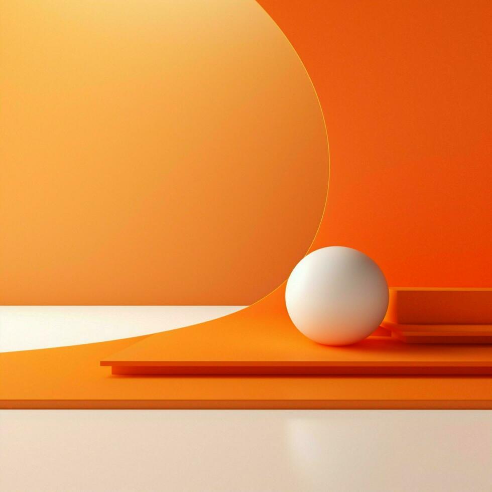 oranje minimalistische behang foto