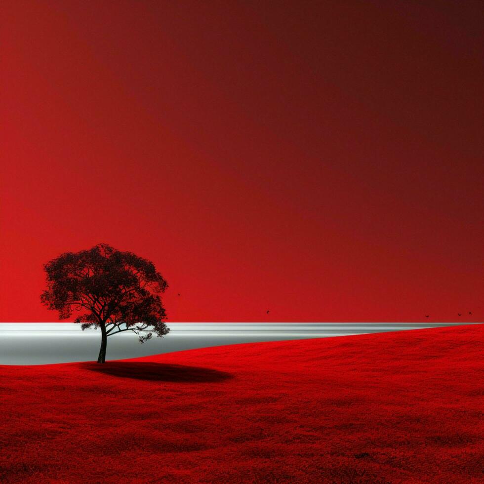 rood minimalistische behang foto