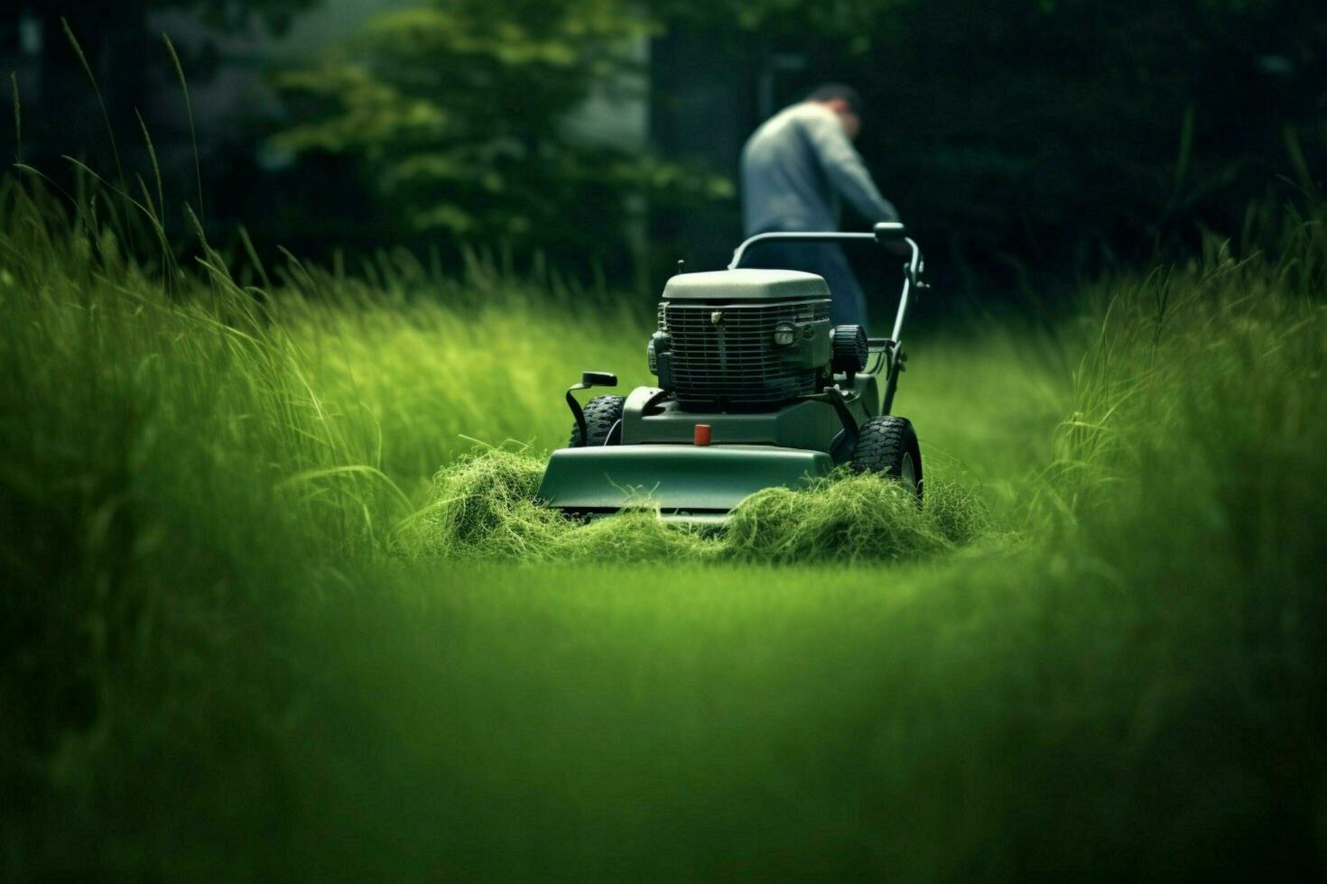 de zoet geur van nieuw besnoeiing gras foto