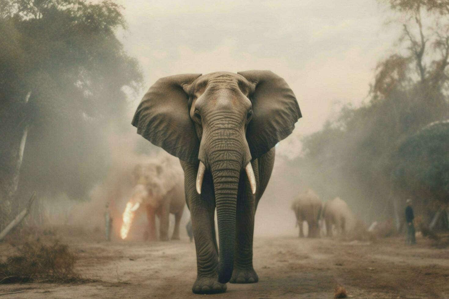 een poster dat zegt olifant het foto