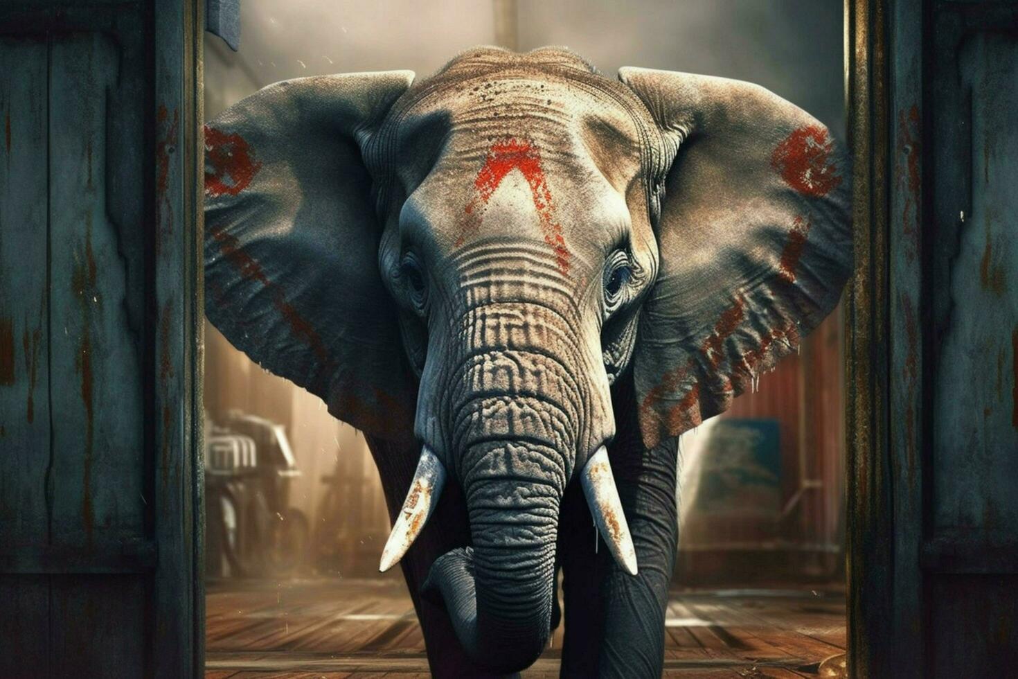 een poster dat zegt olifant het foto