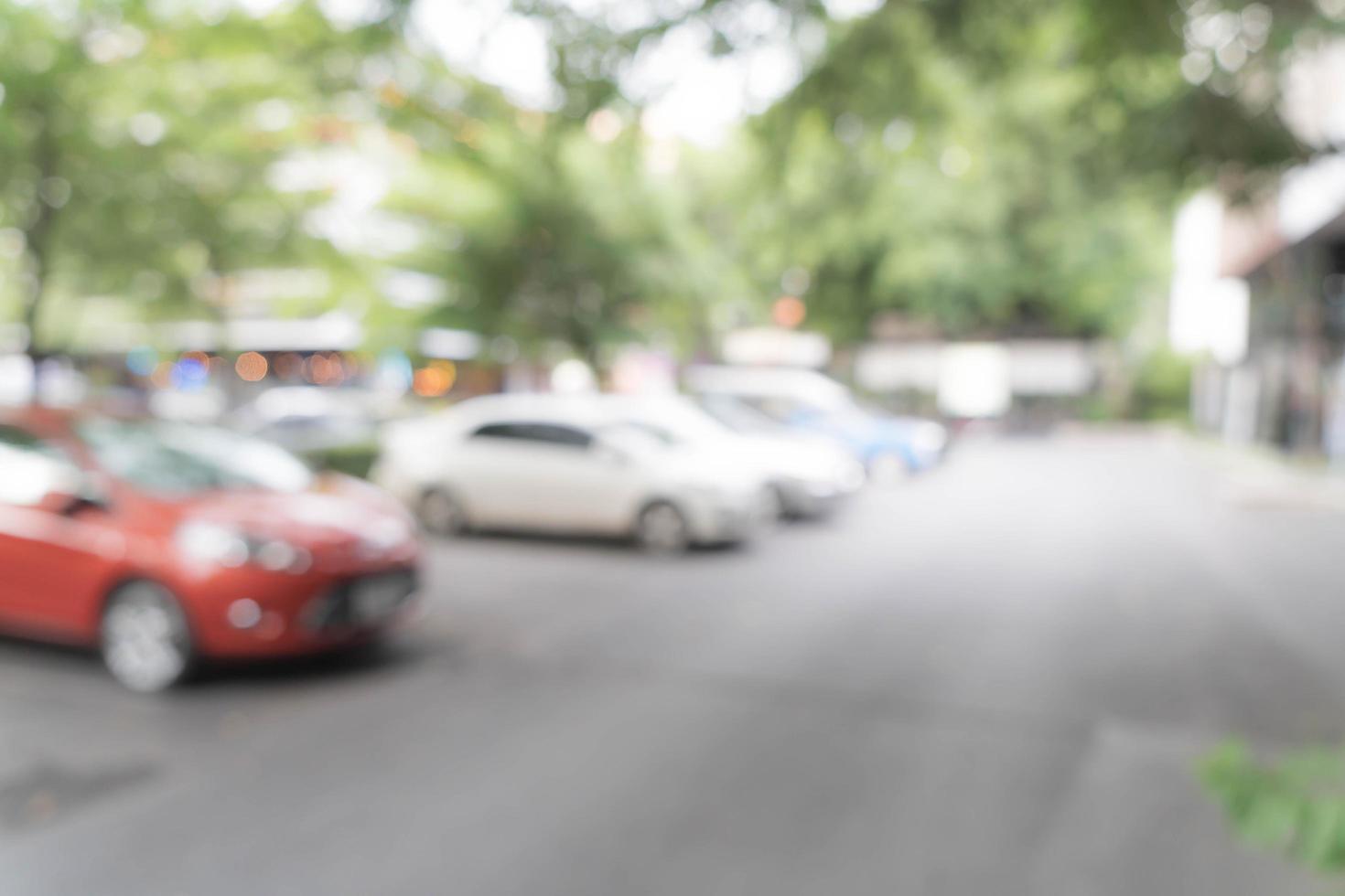 abstracte wazige parkeerauto voor achtergrond foto