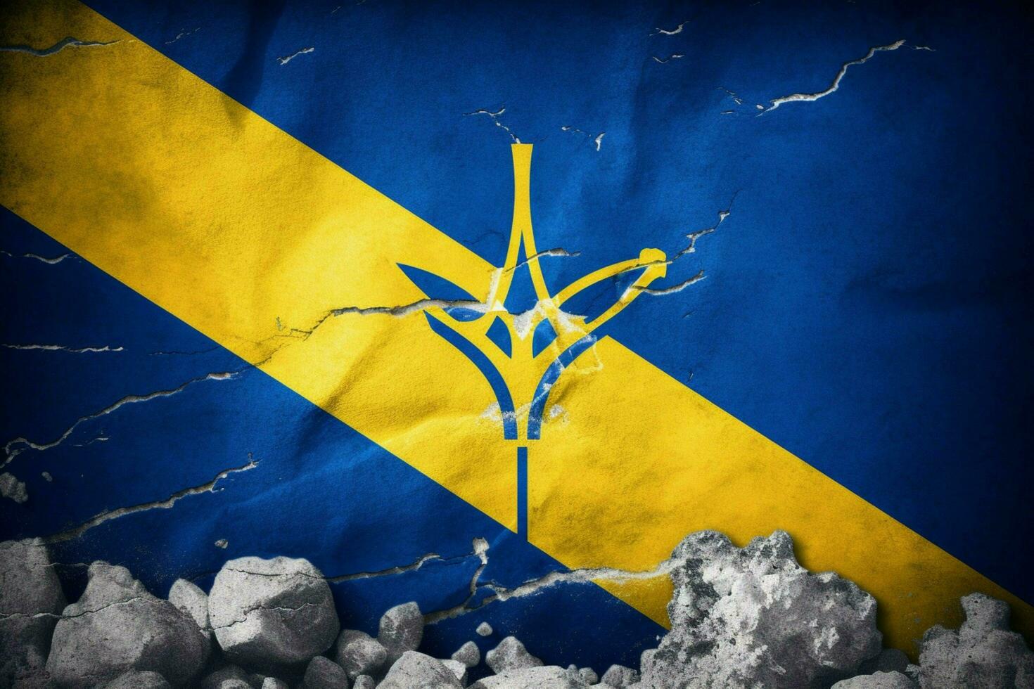 vlag behang van Barbados foto