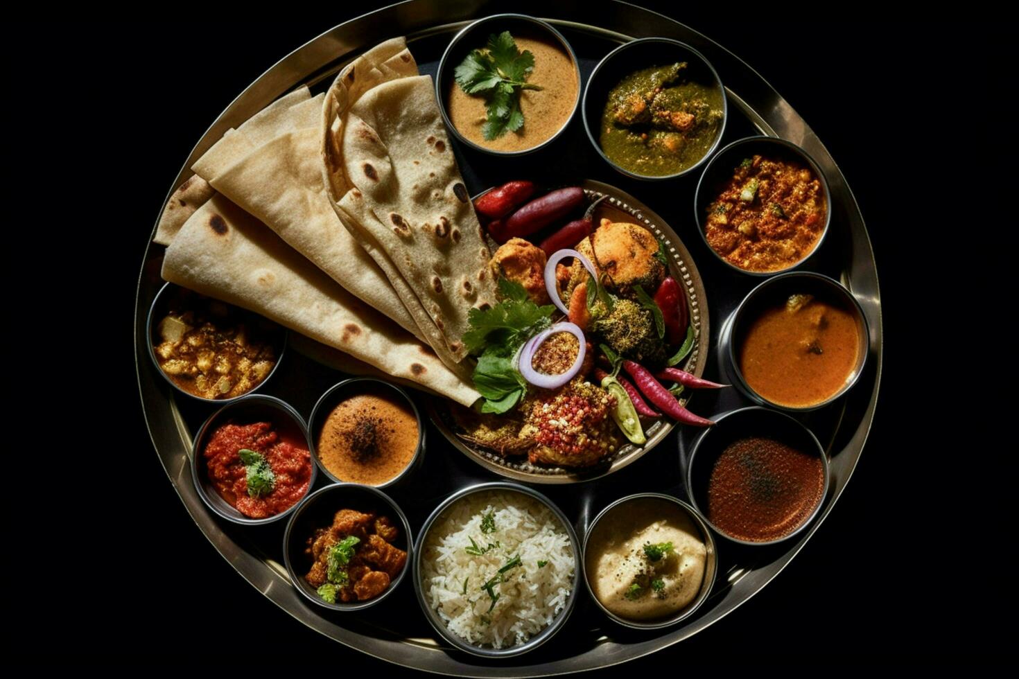 foto van Indisch voedsel met Nee achtergrond