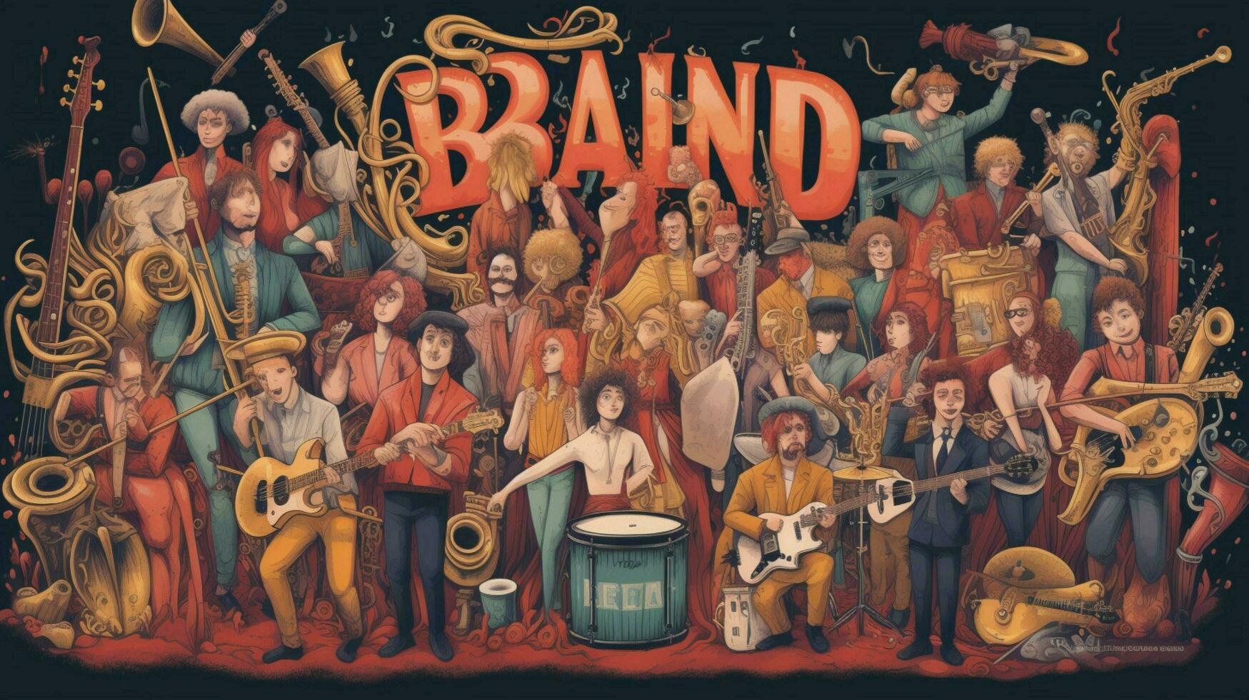een poster voor een band gebeld de band band band foto