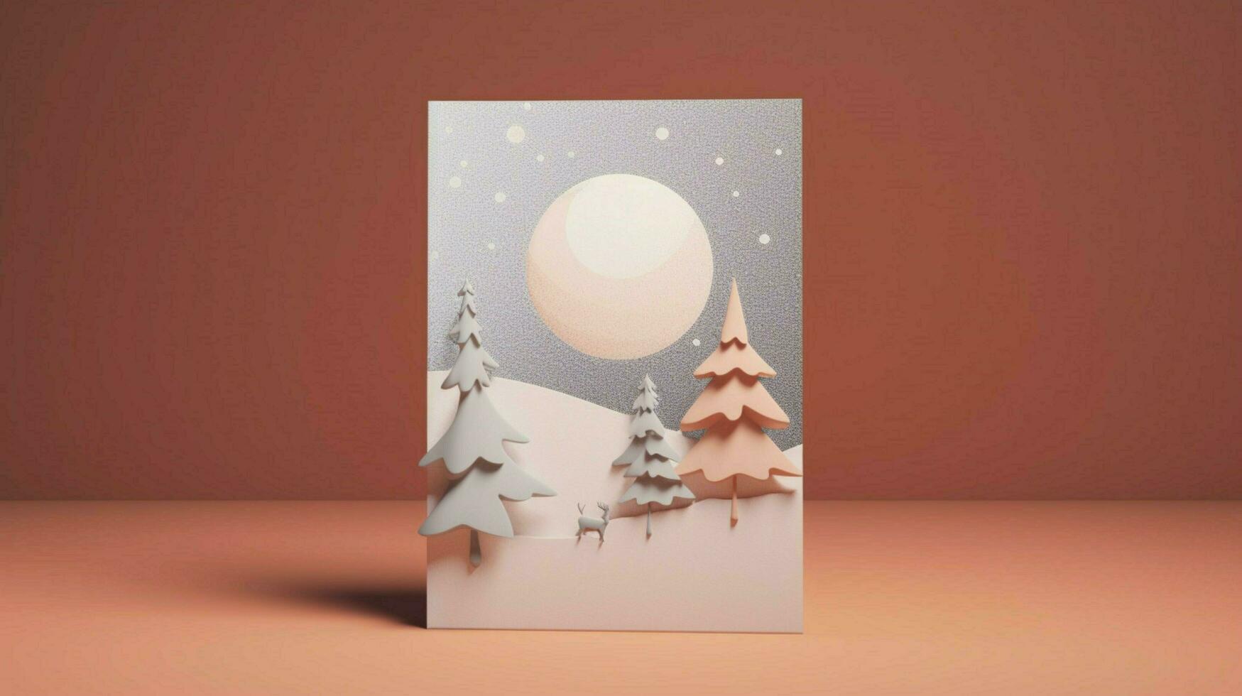 leeg Kerstmis kaart mockup illustratie foto