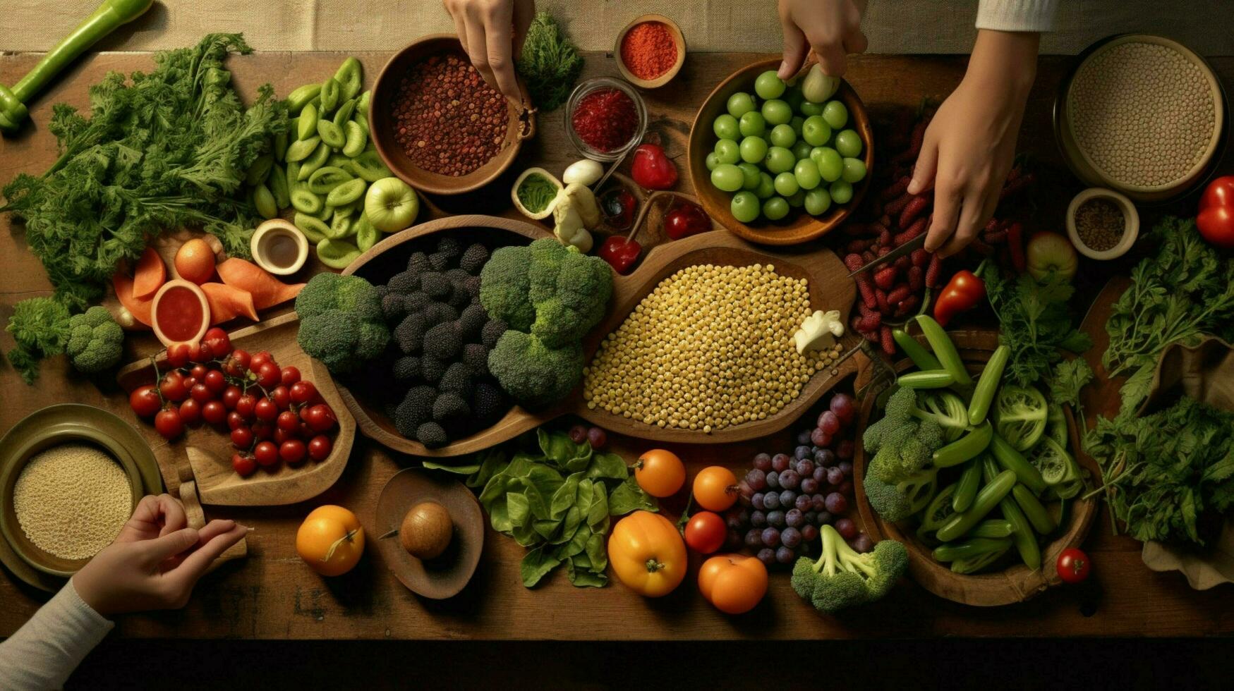 gezondheidsbewust persoon maken gezond lunch van foto