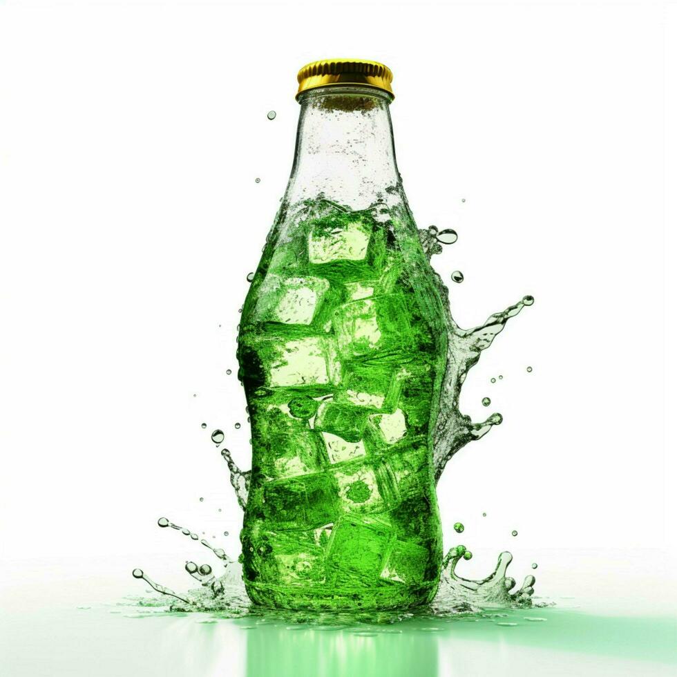 groen cola met wit achtergrond hoog kwaliteit ultra foto