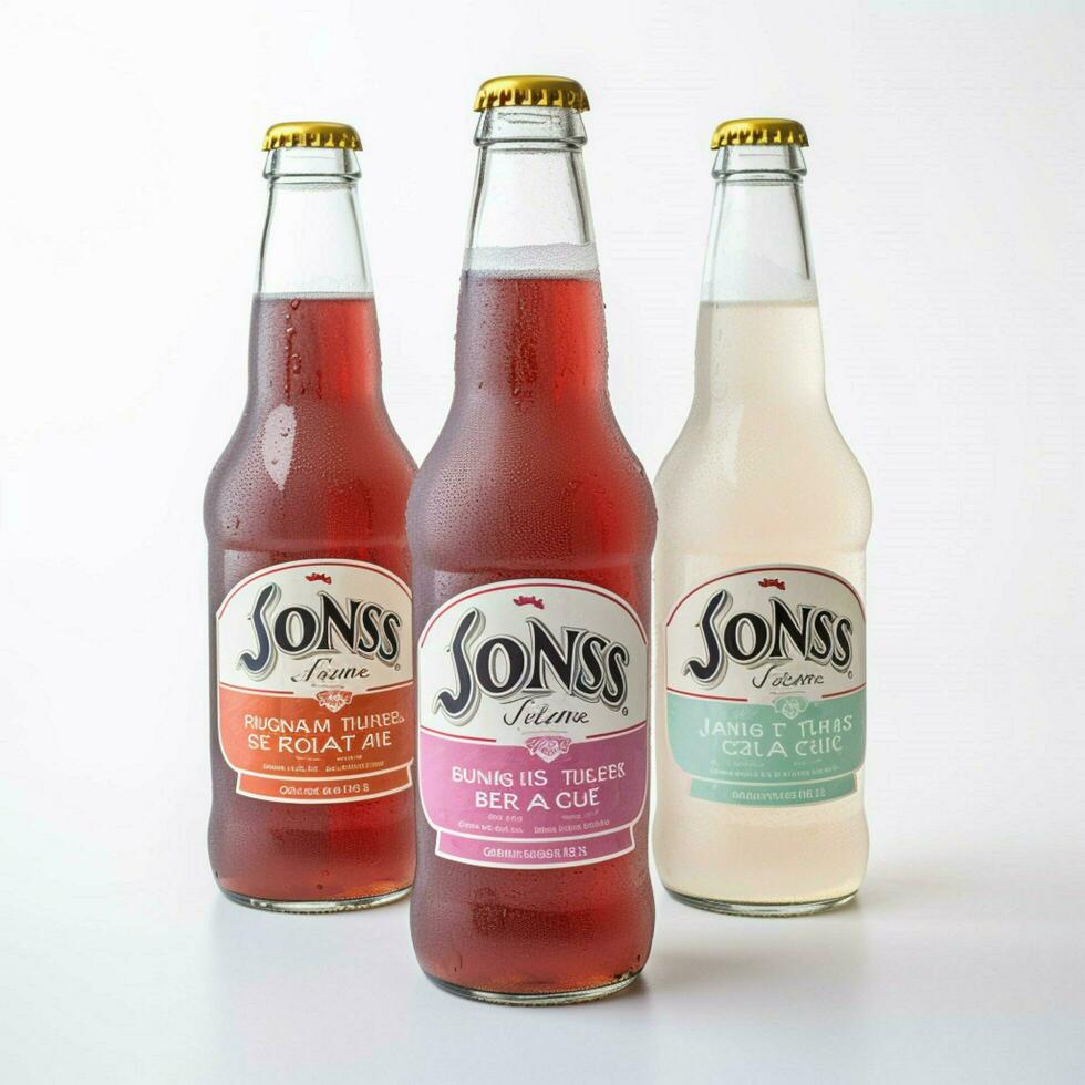 Jones Frisdrank met wit achtergrond hoog kwaliteit ultra foto