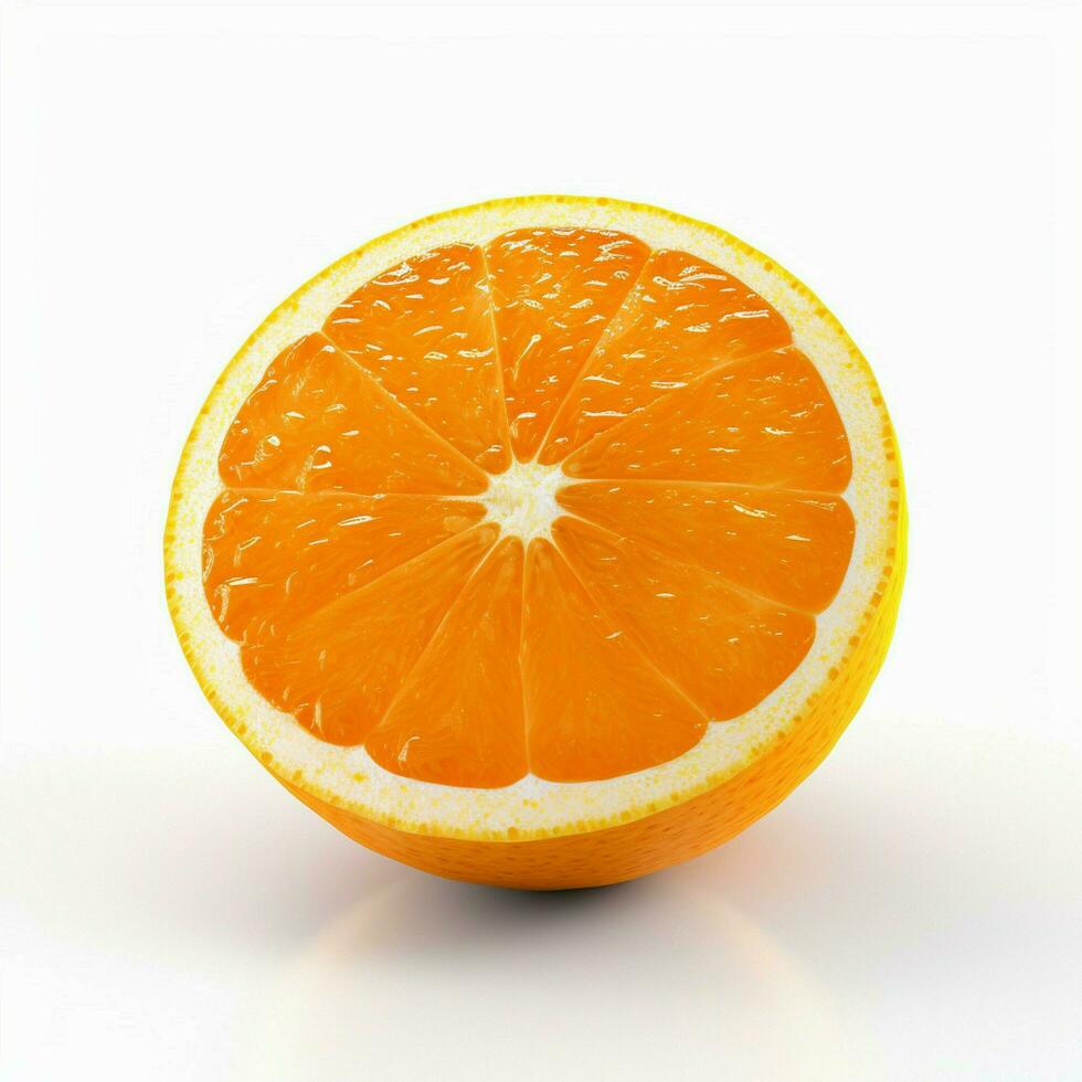oranje met wit achtergrond hoog kwaliteit ultra hd foto