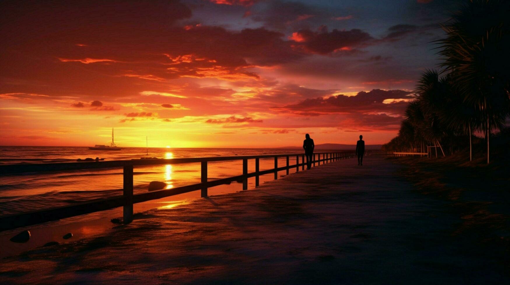 een zonsondergang lofi tafereel hoog kwaliteit foto