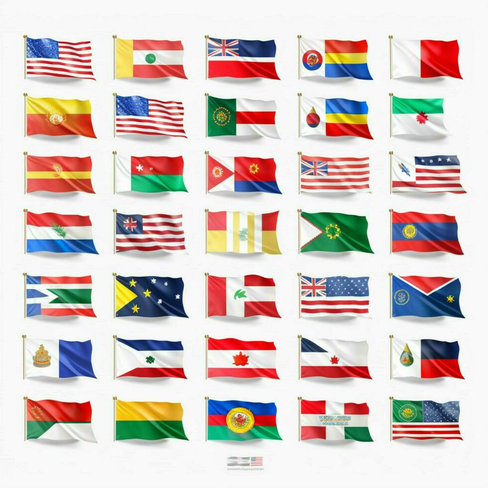 allemaal landen vlag met transparant achtergrond foto