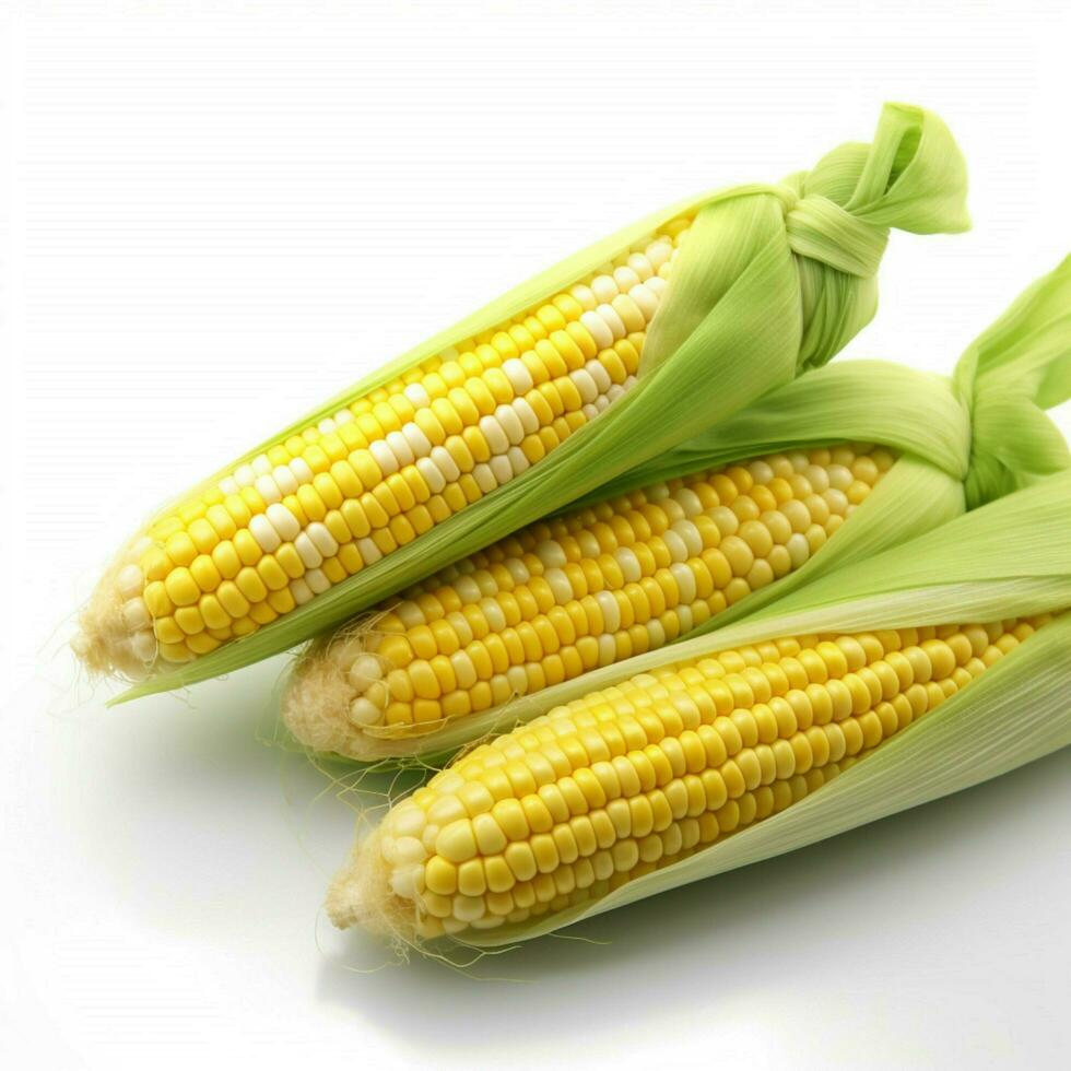 maïs met wit achtergrond hoog kwaliteit ultra hd foto