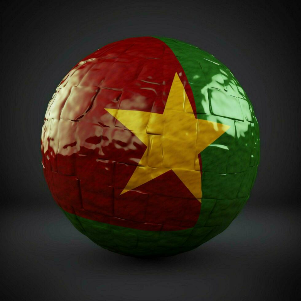 vlag van Kameroen hoog kwaliteit 4k ultra foto