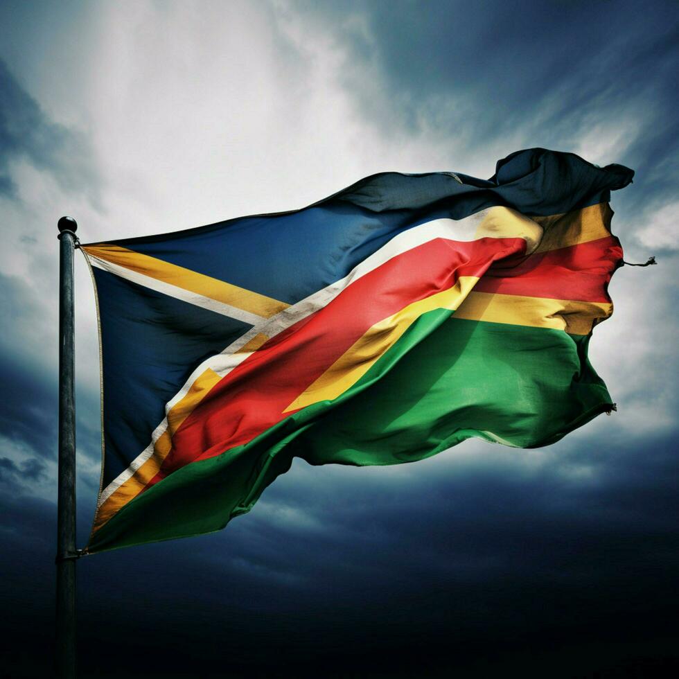 vlag van zuiden Afrika hoog kwaliteit 4k u foto