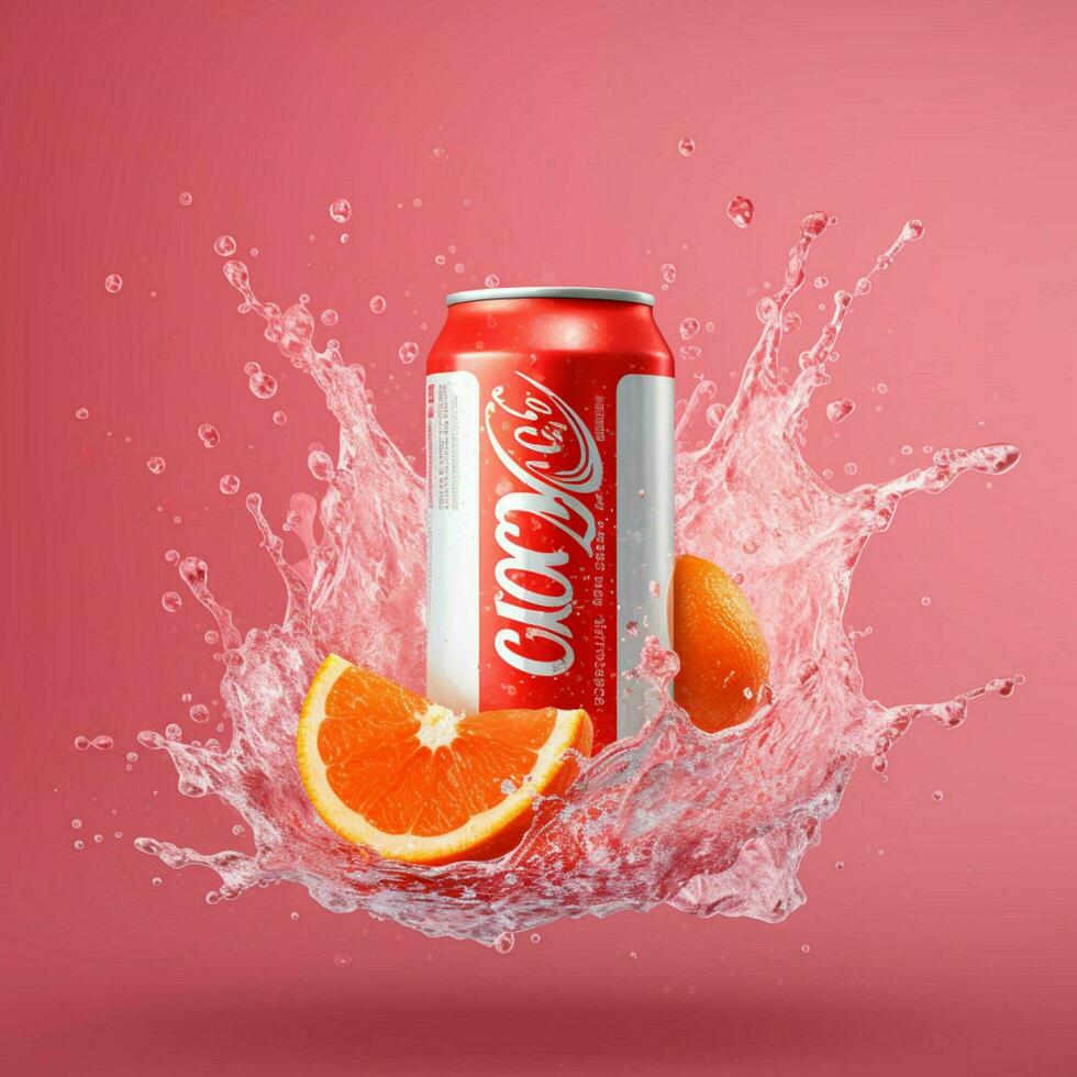 Product schoten van eetpatroon cokes met pittig bloed orang foto