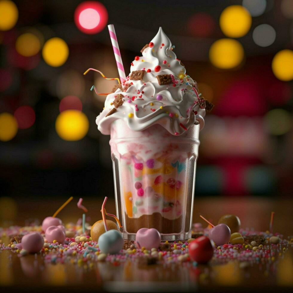 Product schoten van milkshake hoog kwaliteit 4k ultra foto