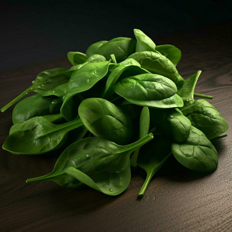 Product schoten van spinazie hoog kwaliteit 4k ultra h foto