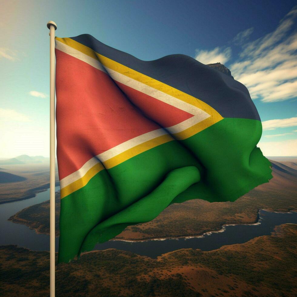 zuiden Afrika vlag hoog kwaliteit 4k ultra hd hdr foto