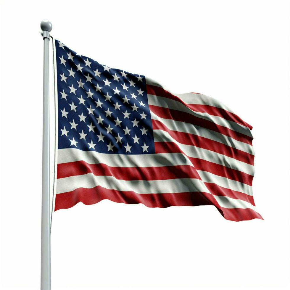 Verenigde Staten van Amerika vlag met wit achtergrond hoog kwaliteit ultra foto