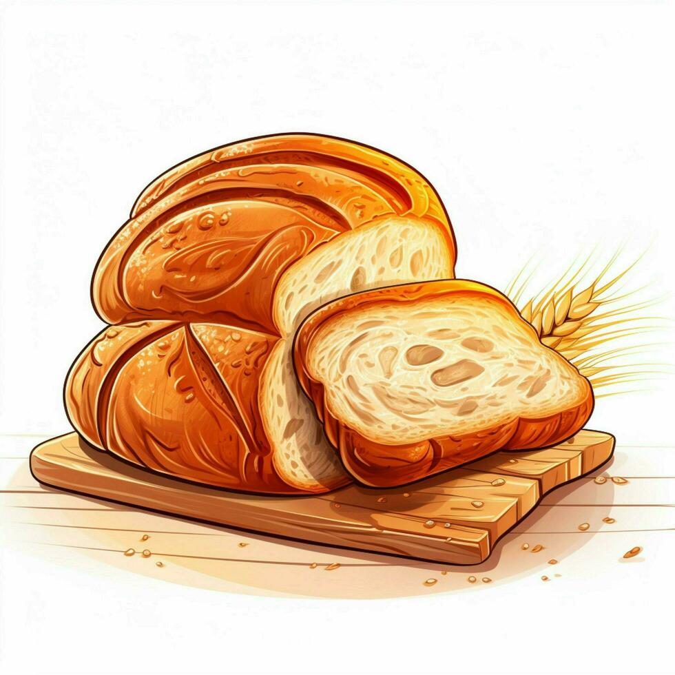 brood 2d vector illustratie tekenfilm in wit achtergrond h foto