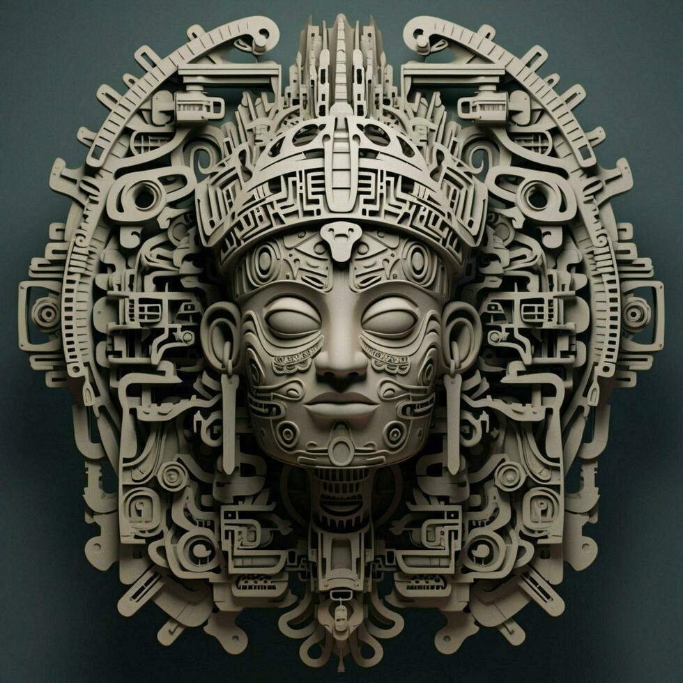 ontwerp een 3d avatar geïnspireerd door oude mayan beschaving foto