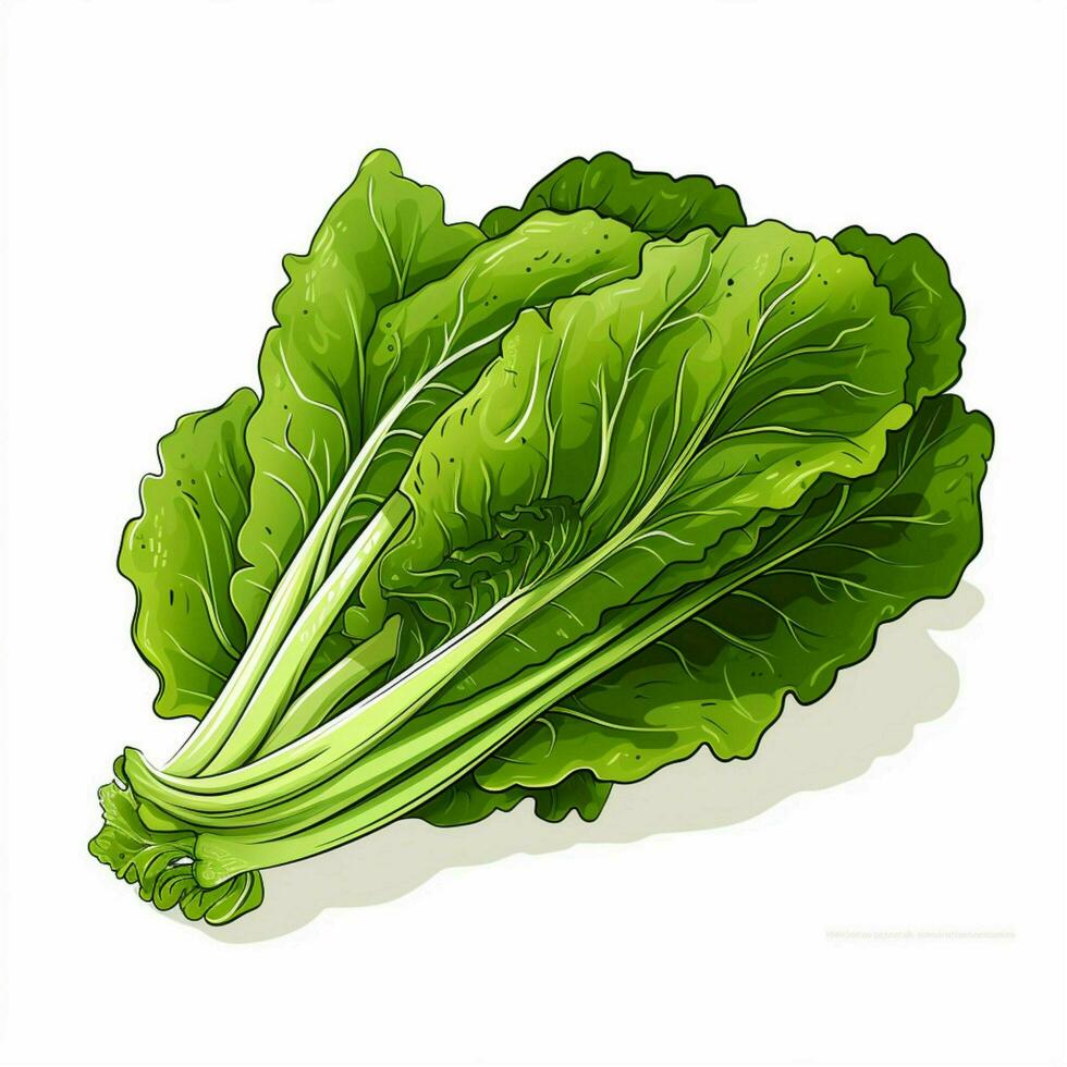 escarole 2d vector illustratie tekenfilm in wit pagina foto