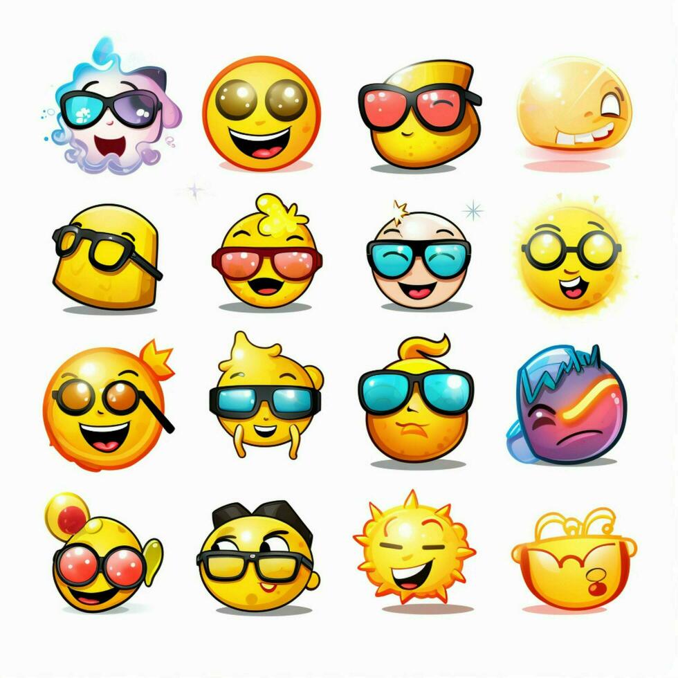 licht en video emoji's 2d tekenfilm vector illustratie Aan foto